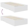 vidaXL Estrutura da Cama Branco 90 x 190 cm Madeira processada