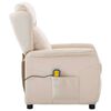 vidaXL Cadeira de massagem Creme 93.5 x 67.5 x 101.5 cm tecido