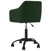 vidaXL Cadeiras de jantar giratorias 2 pcs veludo verde-escuro