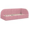 vidaXL Estrutura de Cama de Canto Rosa 80 cm x 200 cm Veludo