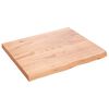 vidaXL Tampo de mesa 60x50x(2-6) cm carvalho tratado castanho-claro