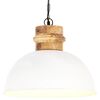 vidaXL Candeeiro de teto industrial redondo 42 cm E27 mangueira branco
