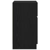 vidaXL Mesa de cabeceira 39x35x65 cm derivados de madeira preto