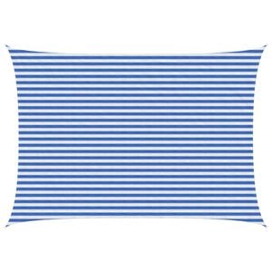 vidaXL Vela de Sombra Azul e Branco 3 x 6 m HDPE
