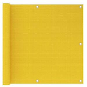 vidaXL Tela de varanda 90x500 cm PEAD amarelo