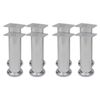 vidaXL P&eacute;s para sof&aacute; redondos 8 pcs 180 mm cromado