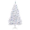 vidaXL &Aacute;rvore de Natal Articulada Artificial Branco 240 cm PVC e A&ccedil;o