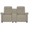 vidaXL Poltrona massagem 2 lug. reclin&aacute;vel c/ suporte copo cinza-claro