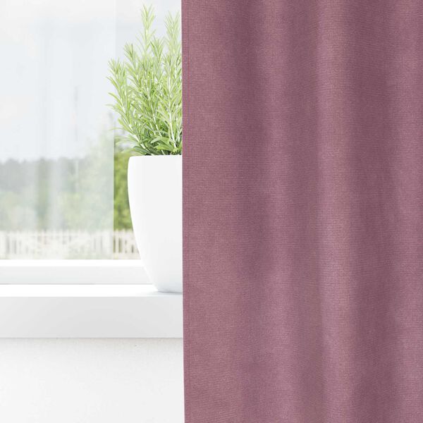 vidaXL Cortinas opacas 2 pcs Rosa Escuro 140 x 245 cm Veludo