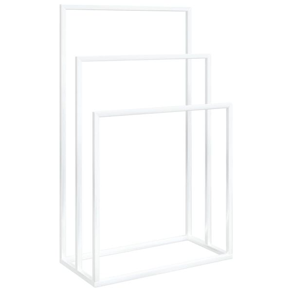 vidaXL Toalheiro de p&eacute; 48x24x79 cm ferro branco