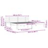 vidaXL Estrutura da Cama Marrom Cera 203.5 x 205.5 x 69.5 cm