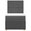 vidaXL Cama com molas/colch&atilde;o 100x200 cm tecido cinza-escuro
