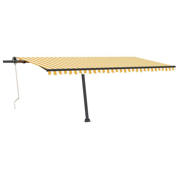 vidaXL Toldo automático independente 500x350 cm amarelo e branco
