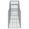 vidaXL Cestos gabi&atilde;o arqueados 5 pcs 200x30x40/60 cm ferro galvanizado