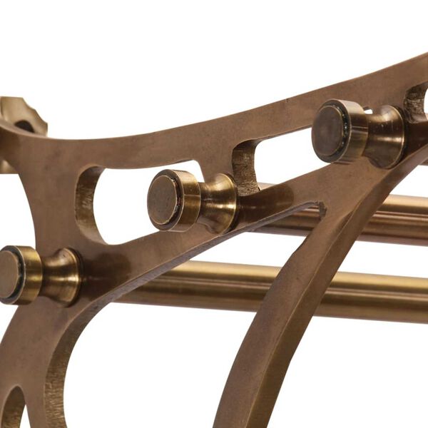 vidaXL Suporte de parede para malas com ganchos alumínio