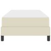 vidaXL Estrutura da Cama com colch&atilde;o Creme 90 x 200 cm tecido