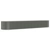 vidaXL Canteiro elevado jardim 507x100x68 a&ccedil;o revestido a p&oacute; cinzento