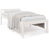 vidaXL Cama para idosos 90x200 cm pinho maci&ccedil;o branco