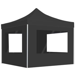 vidaXL Tenda dobr&aacute;vel profissional c/ paredes alum&iacute;nio 3x3m antracite