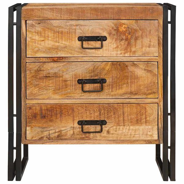 vidaXL Buffet Castanho 66 x 33 x 70 cm Madeira de manga maci&ccedil;a