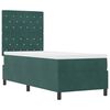 vidaXL Cama Box com colch&atilde;o Verde Escuro 80 x 200 cm tecido