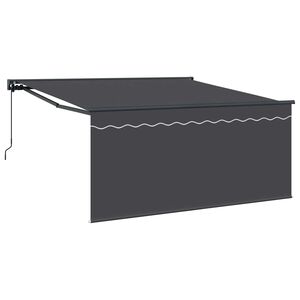 vidaXL Toldo Retr&aacute;til Antracite 350 x 300 cm Poli&eacute;ster e Alum&iacute;nio