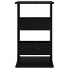 vidaXL Mesa Lateral Carvalho Preto 40 x 35 x 60,5 cm