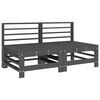 vidaXL Sof&aacute;s de centro para jardim 2 pcs madeira pinho maci&ccedil;a cinzento