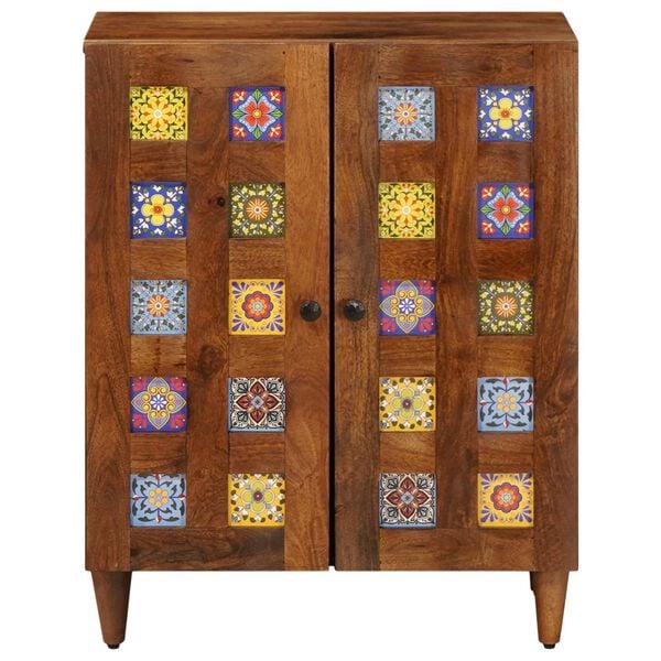 vidaXL Buffet Nogueira 60 x 33,5 x 75 cm Madeira de manga maci&ccedil;a