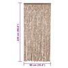 vidaXL Cortina anti-insetos 90x220 cm chenille bege e castanho-escuro