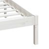 vidaXL Estrutura de cama king 150x200 cm madeira maci&ccedil;a branco