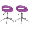 vidaXL Cadeiras de jantar girat&oacute;rias 2 pcs couro artificial roxo
