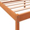 vidaXL Cama para idosos 90x200 cm madeira pinho maci&ccedil;a castanho cera