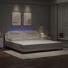 vidaXL Estrutura de cama Viana com LED sem colch&atilde;o 200x200 cm branco