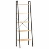 vidaXL Estante de p&eacute; 5 prateleiras 56x35x174 cm castanho-claro e preto