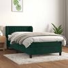 vidaXL Cama com molas/colch&atilde;o 90x190 cm veludo verde-escuro