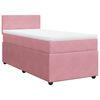 vidaXL Cama com molas/colch&atilde;o 90x200 cm veludo rosa