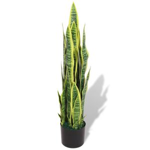 vidaXL Planta espada-de-s&atilde;o-jorge artificial com vaso 90 cm verde