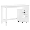 vidaXL Conjunto de Mesa e Arm&aacute;rio 2 unid. Branco