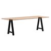 vidaXL P&eacute;s para mesa de jantar em formato A, 2 pe&ccedil;as, preto, 60x(72-73) cm, a&ccedil;o