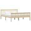 vidaXL Estrutura de cama em pinho maci&ccedil;o 160x200 cm cor natural