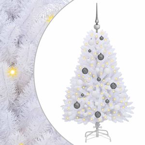 vidaXL &Aacute;rvore de Natal Artificial Branco 68 x 68 x 120 cm PVC e Metal
