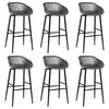 vidaXL 7 pcs conjunto de bar branco e cinzento