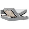 vidaXL Cama com Armazenamento com colch&atilde;o Cinzento-claro 200 x 200 cm