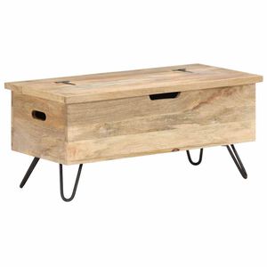 vidaXL Arca 90x40x45 cm cm madeira de mangueira maci&ccedil;a