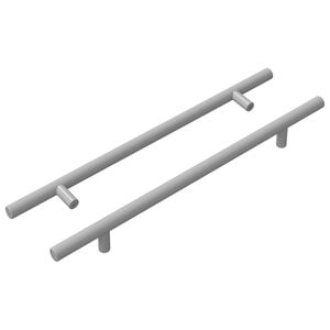 vidaXL Ma&ccedil;aneta de Arm&aacute;rio 2 pcs Prateado 300 mm A&ccedil;o inoxid&aacute;vel