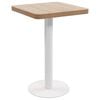 vidaXL Mesa bistr&ocirc; 50x50 cm MDF castanho-claro