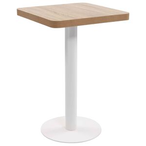 vidaXL Mesa bistr&ocirc; 50x50 cm MDF castanho-claro