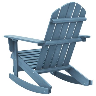 vidaXL Cadeira Adirondack de baloiçar p/ jardim abeto maciço azul