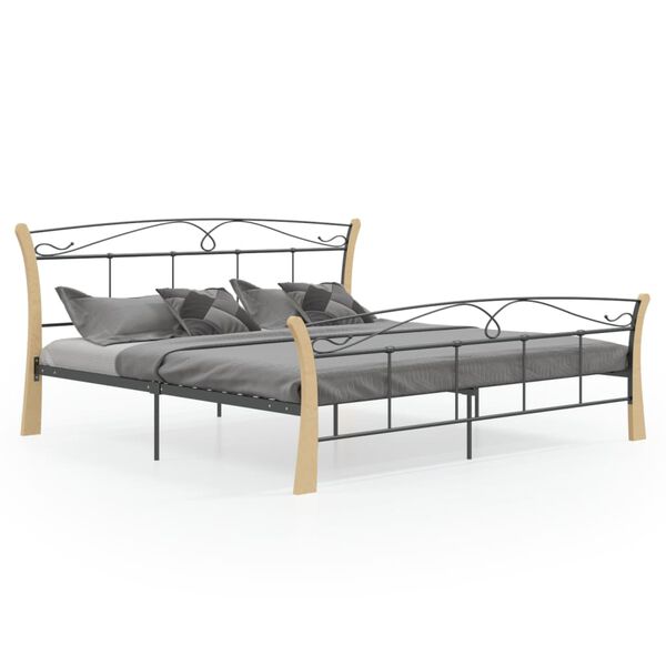 vidaXL Estrutura de cama 200x200 cm metal preto